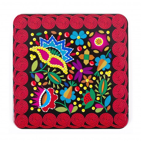 Folkstar - cork coaster, krakowski pattern, 1 pc