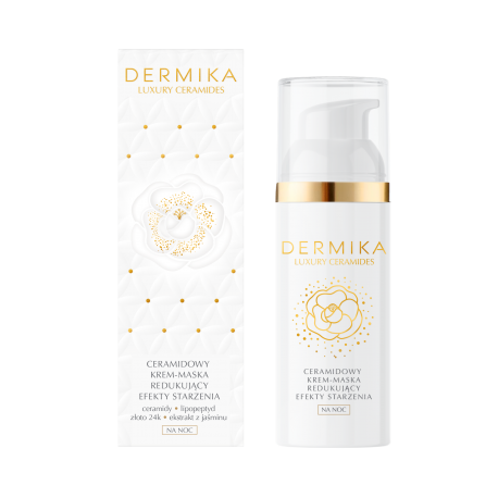 Dermika Luxury Ceramides - ceramide night cream-mask - REDUCTION OF AGING EFFECTS, 50 ml capacity