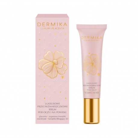 Dermika Luxury Placenta - luxurious anti-wrinkle eye and eyelid serum for day/night, volume 15 ml