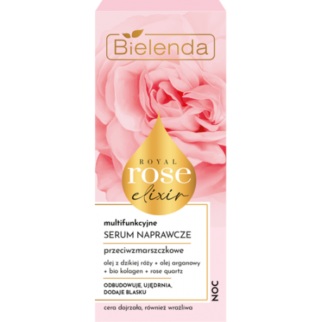 Bielenda Royal Rose Elixir - multifunkcyjne serum naprawcze na noc, poj. 30 ml