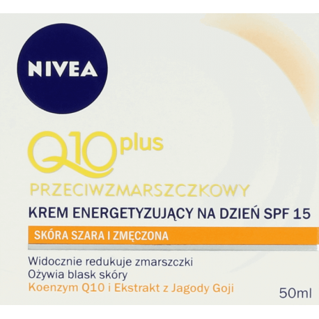 Q10 plus, przeciwzmarszczkowy krem energetyzujący na dzień, poj. 50 ml.