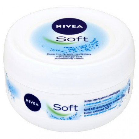 Nivea Soft - krem intensywnie nawilżający do cery wrażliwej, poj. 200 ml.