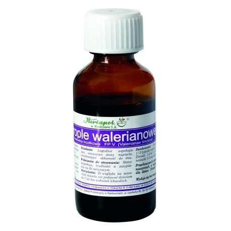 Valerian drops, 35 ml capacity.