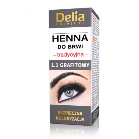 Henna for eyebrows, traditional, graphite 1.1 - POLKA Health & Beauty