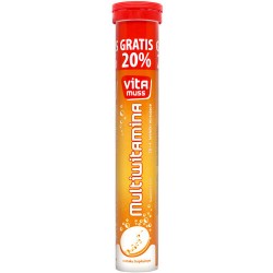 Vitamuss multiwitamina, tabletki musujące o smaku tropikalnym, 24 szt.