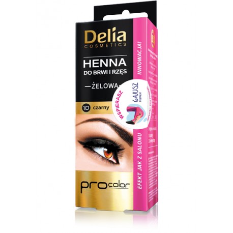 Henna gel for eyebrows and eyelashes - black 1.0