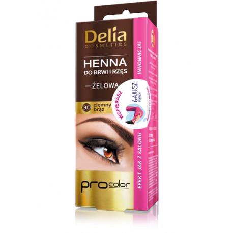 Henna gel for eyebrows and eyelashes - dark brown 3.0