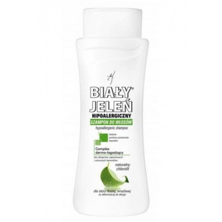 Hypoallergenic shampoo WHITE JELEŃ with natural chlorophyll, volume 300 ml.