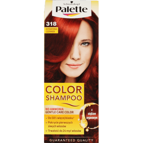 Palette Color Shampoo - szampon koloryzujący bez amoniaku, nr 318 Intensywna Czerwień