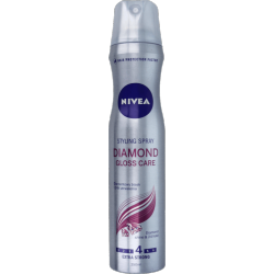 NIVEA Diamond Gloss Care hairspray, extra-strong, 250 ml capacity