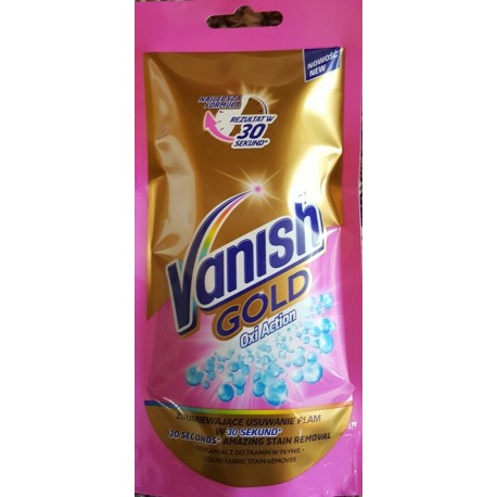 Vanish Gold - odplamiacz do tkanin w płynie, PINK, saszetka, poj. 100 ml