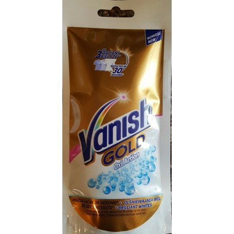 Vanish Gold - liquid stain remover for white fabric, WHITE, sachet, capacity 100 ml