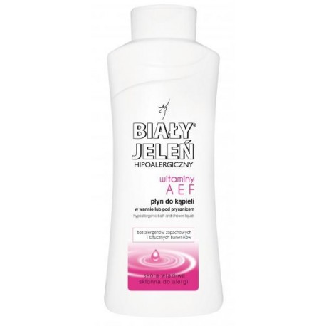 Hypoallergenic bath foam BIAŁY JELEŃ with AEF vitamins and panthenol, 750 ml