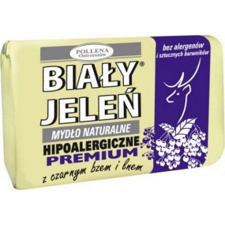 Biały Jeleń - hipoalergiczne mydło naturalne PREMIUM z czarnym bzem, poj. 100 g