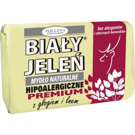 Biały Jeleń - pREMIUM hypoallergenic natural soap with hawthorn, 100 g capacity