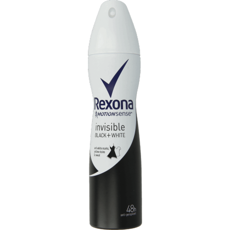 Rexona Invisible Black + White women's antiperspirant spray, 150 ml