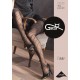 Sheer Black Patterned Tights - 20 denier - FUNNY 04