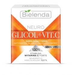 Bielenda NEURO GLICOL + VIT.C - Moisturizing Day Cream activating radiance and youthfulness of the skin SPF 20, size 50 ml