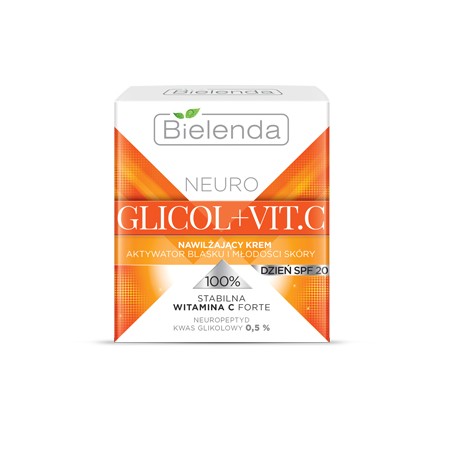 Bielenda NEURO GLICOL + VIT.C - Moisturizing Day Cream activating radiance and youthfulness of the skin SPF 20, size 50 ml