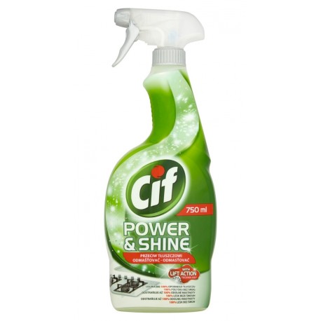 Cif - Power & Shine Przeciw Tłuszczowi, spray do czyszczenia, poj. 750 ml