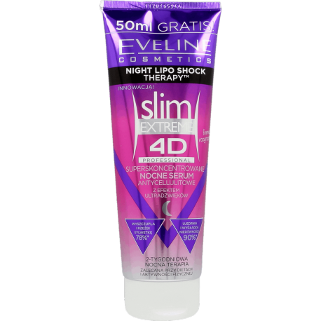 Eveline Slim Extreme 4D - super concentrated night anti-cellulite serum, 250 ml