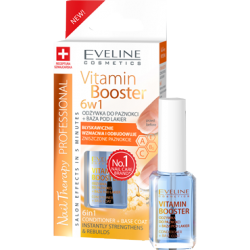 Eveline Nail Therapy Professional - VITAMIN BOOSTER odżywka do paznokci + baza pod lakier 6w1, poj. 12 ml