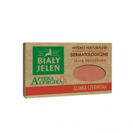 Biały Jeleń Allergic Pharmacy - dermatological natural soap Glinka Czerwona, 125 g capacity