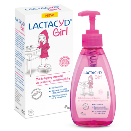 Lactacyd Girl - żel do higieny intymnej do delikatnej i wrażliwej skóry, poj. 200 ml