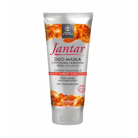 Jantar - duo-mask with amber extract for damaged hair, 200 ml