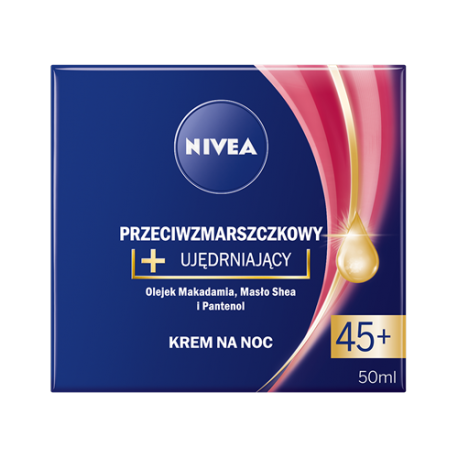 NIVEA Anti-Wrinkle + Firming Night Cream, 45+, 50 ml