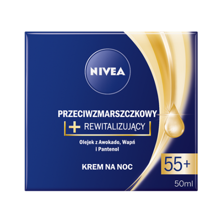 NIVEA Anti-Wrinkle + Revitalising. Night Cream, 55+, size 50 ml