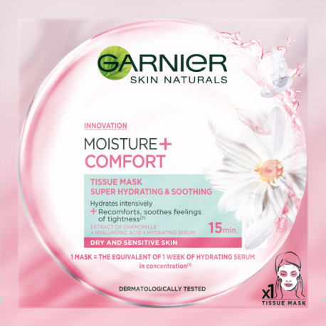 Garnier Moisture + Comfort compress mask, super hydrating and soothing, 32 g