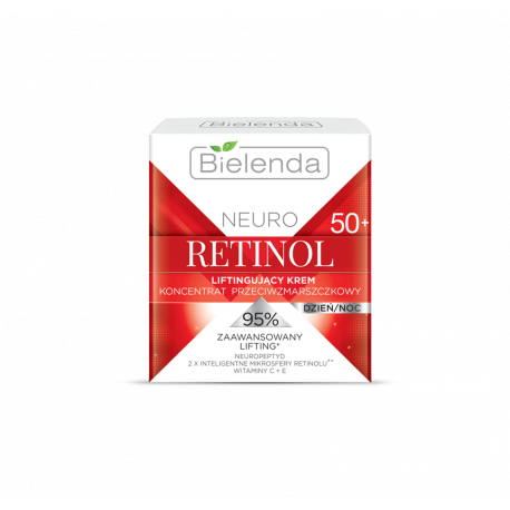 Bielenda NEURO RETINOL - liftingujący krem – koncentrat przeciwzmarszczkowy 50+ dzień/noc, poj. 50 ml