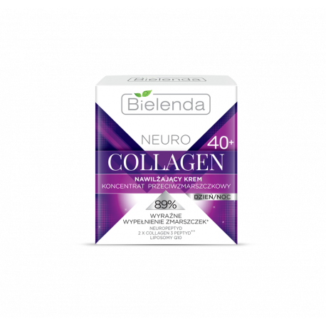 Bielenda NEURO COLLAGEN - nawilżający krem – koncentrat przeciwzmarszczkowy 40+ dzień/noc, poj. 50 ml