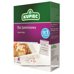 Kupiec - jasmine rice (carton), net weight 4 x 100 g