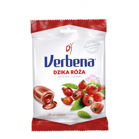 Verbena - cukierki ziołowe, dzika róża z witaminą C, 60 g