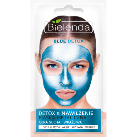 Bielenda BLUE DETOX - detoksykująca maska metaliczna do cery suchej i wrażliwej, poj. 8 g