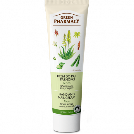 Green Pharmacy Aloes - krem do rąk i paznokci, nawilżający, zmiękczający, poj. 100 ml