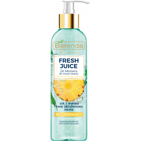 Bielenda FRESH JUICE - Illuminating Micellar Gel Face Wash ANANAS, 190 ml