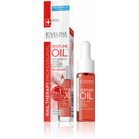 Eveline Nail Therapy Professional - PERFUME OIL, perfumowana oliwka do skórek i paznokci RED DELIGHT, poj. 12 ml