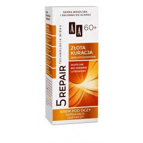 AA Technology of the Age 5 REPAIR - GOLDEN CURE, eye tightening and revitalizing cream 60+, volume 15 ml