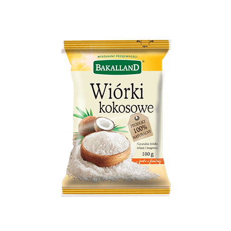 Bakalland - wiórki kokosowe, masa netto: 100 g