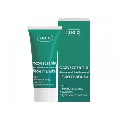 Manuka leaves micro-exfoliating night cream with mandelic acid - volume 50 ml.