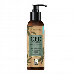 Bielenda CBD Cannabidiol - olejek do mycia twarzy z CBD z konopi siewnych – cera sucha / wrażliwa, poj. 140 ml