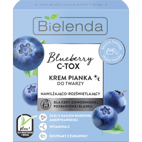 Bielenda BLUEBERRY C-TOX moisturizing and illuminating cream, capacity 40 g