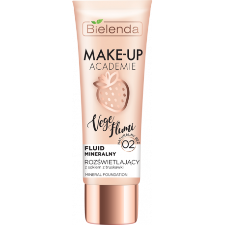 Bielenda MAKE-UP ACADEMIE VEGE FLUMI - Illuminating Mineral Fluid - natural beige 02, capacity 30 g