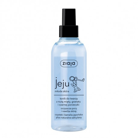 Ziaja jeju young skin - facial tonic with notes of mint, pomegranate and blackcurrant, 200 ml