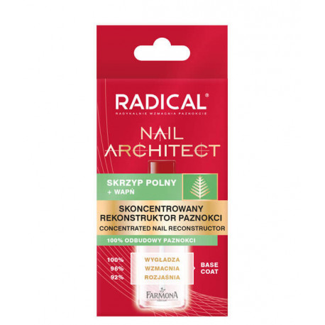 Radical NAIL ARCHITECT - skoncentrowany rekonstruktor paznokci, kuracja regenerująco-wygładzająca, poj. 12 ml