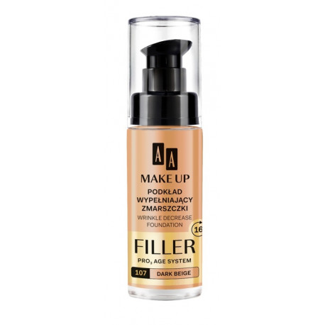 AA MAKE UP - wrinkle filling foundation, no. 107 dark beige, 30 ml