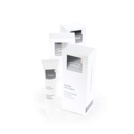 Ziaja Med - anti-edema eye gel, 15 ml capacity.